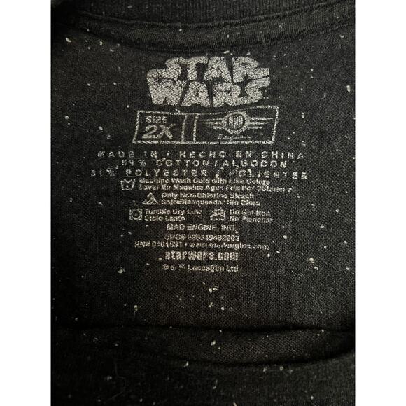 Star Wars Darth Vader & Stormtroopers T-Shirt - Men’s 2X Black Speckled Tee - Picture 4 of 6